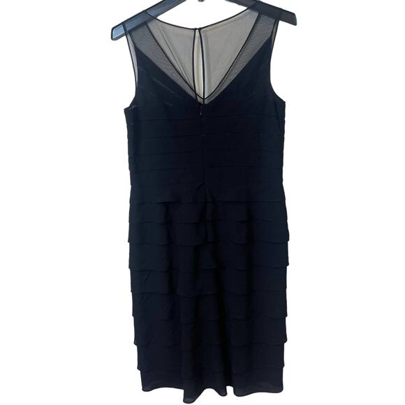 Adrianna Papell Pleated Front Sleeveless Cocktail Dress Sz 12 - Picture 2 of 7